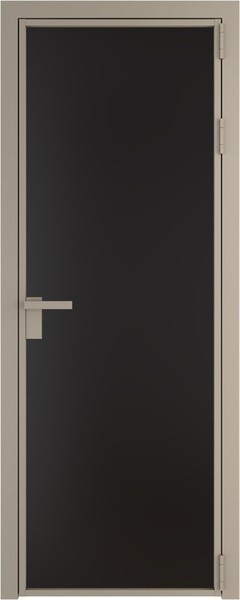 Алюминиевая дверь Profil Doors 1 AG Никель матовый Монохром черный