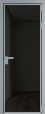 Алюминиевая дверь Profil Doors 1 AG Серебро Черное тонированное