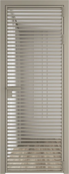 Алюминиевая дверь Profil Doors 12 AG Никель матовый Прозрачное