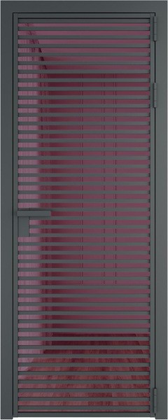 Алюминиевая дверь Profil Doors 12 AG Серая ночь Фиолетовое шпион