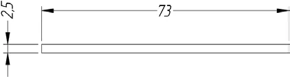 Планка притворная 2,5 на 73 мм